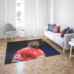 Marcus Rashford Confident United Sports Player Rug 2