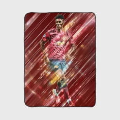 Marcus Rashford Elite United Sports Player Fleece Blanket 1