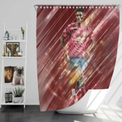 Marcus Rashford Elite United Sports Player Shower Curtain