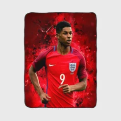 Marcus Rashford  England Fleece Blanket 1