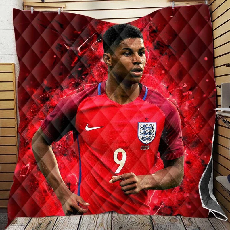 Marcus Rashford  England Quilt Blanket