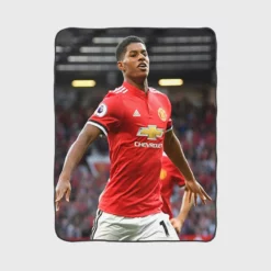 Marcus Rashford Intercontinental Cup Soccer Player Fleece Blanket 1