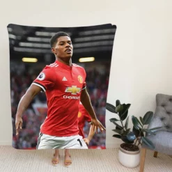 Marcus Rashford Intercontinental Cup Soccer Player Fleece Blanket