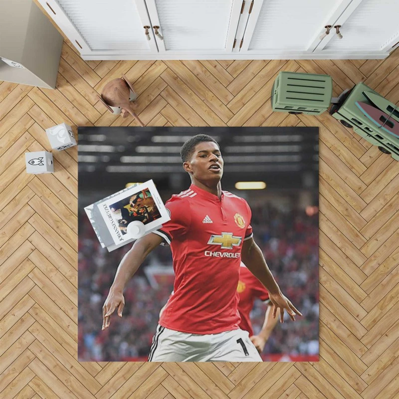 Marcus Rashford Intercontinental Cup Soccer Player Rug