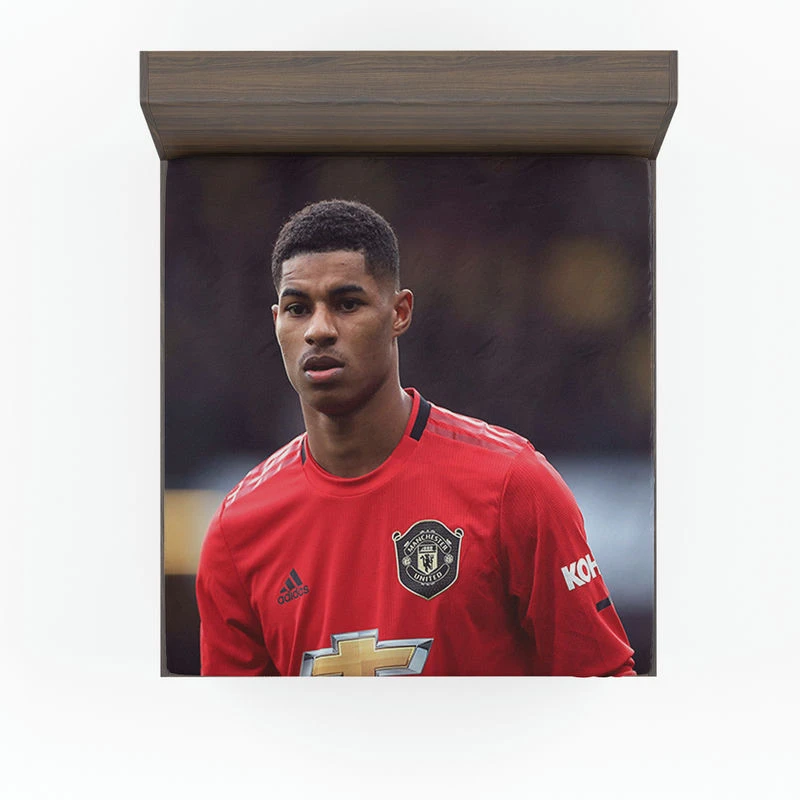 Marcus Rashford Premier League Soccer Player Fitted Sheet