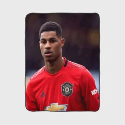 Marcus Rashford Premier League Soccer Player Fleece Blanket 1