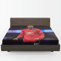 Marcus Rashford Sportive Football Player Fitted Sheet 1