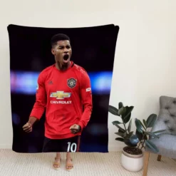 Marcus Rashford Sportive Football Player Fleece Blanket