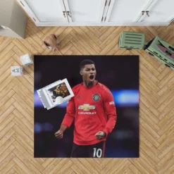 Marcus Rashford Sportive Football Player Rug