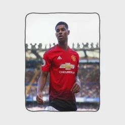 Marcus Rashford UEFA Champions League Footballer Fleece Blanket 1