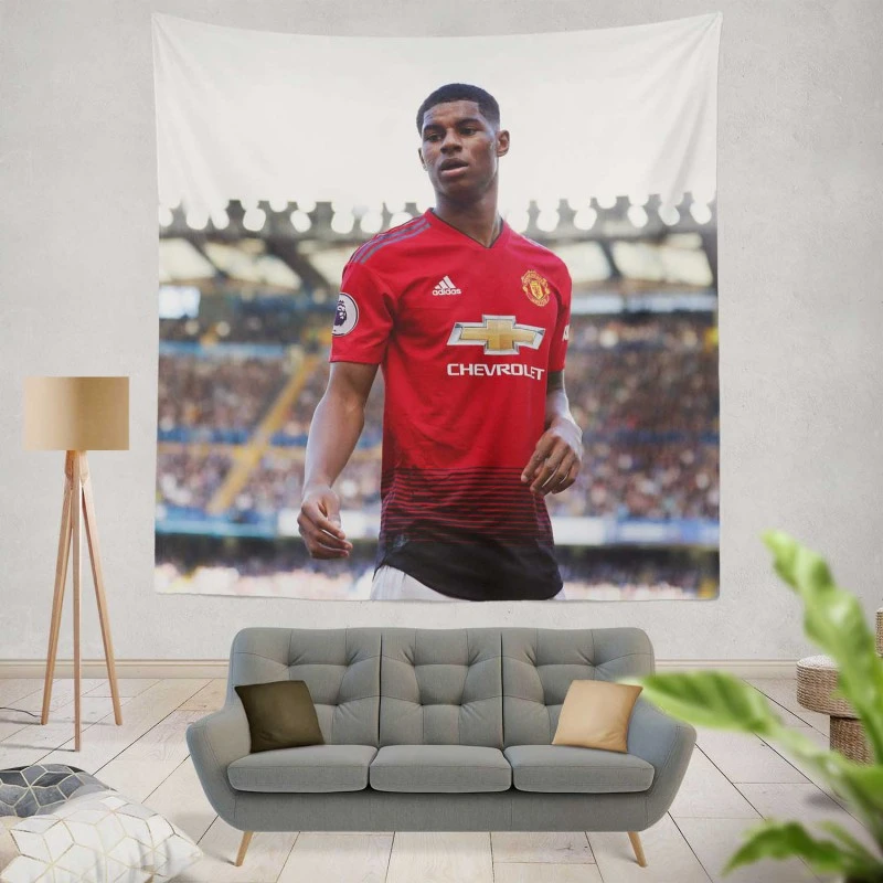 Marcus Rashford UEFA Champions League Footballer Tapestry