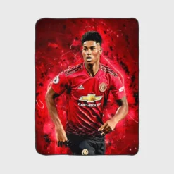 Marcus Rashford UEFA Super Cup Football Player Fleece Blanket 1