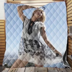 Maria Sharapova Energetic WTA Tennis Player Quilt Blanket