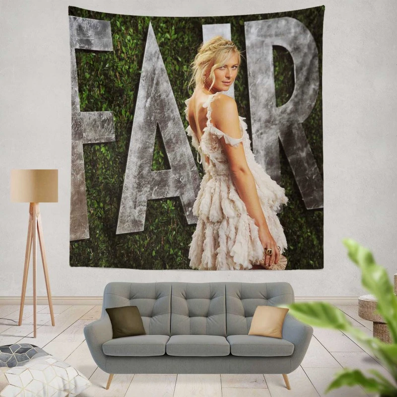 Maria Sharapova Excellent WTA Tennis Player Tapestry