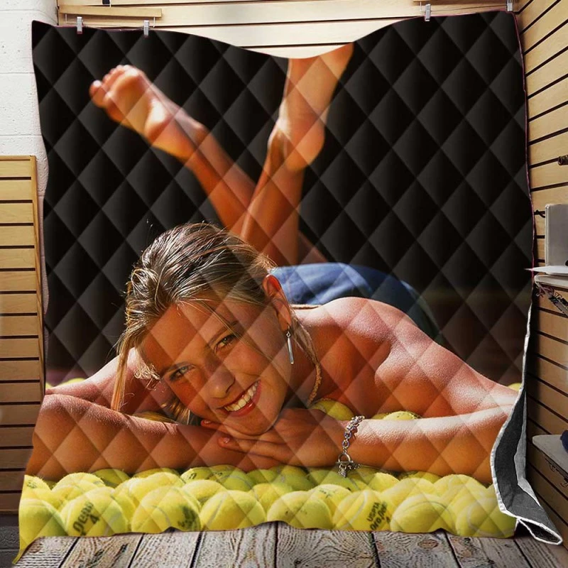 Maria Sharapova WTA Professional Tennis Player Quilt Blanket