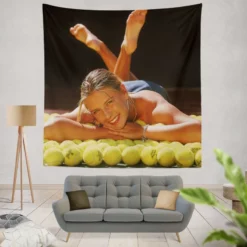 Maria Sharapova WTA Professional Tennis Player Tapestry
