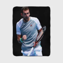 Marin Cilic Croatian professional tennis player Fleece Blanket 1