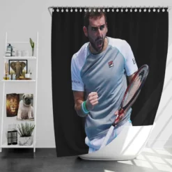 Marin Cilic Croatian professional tennis player Shower Curtain