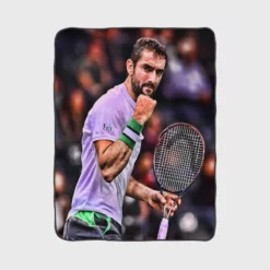 Marin Cilic Excellent WTA Tennis Player Fleece Blanket 1