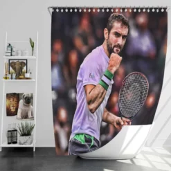 Marin Cilic Excellent WTA Tennis Player Shower Curtain
