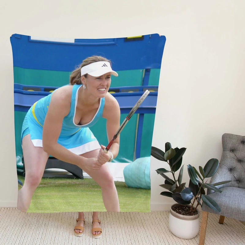 Martina Hingis Swiss Professional Tennis Player Fleece Blanket