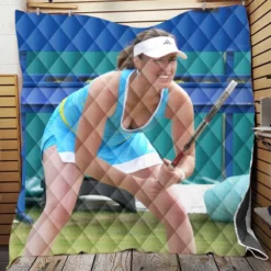 Martina Hingis Swiss Professional Tennis Player Quilt Blanket