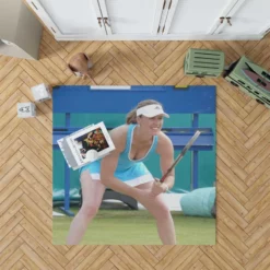 Martina Hingis Swiss Professional Tennis Player Rug