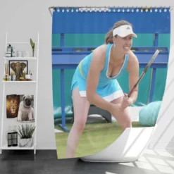 Martina Hingis Swiss Professional Tennis Player Shower Curtain
