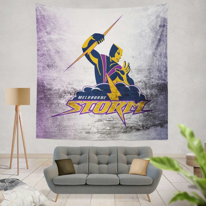 Melbourne Storm Australian Rugby League Club Tapestry