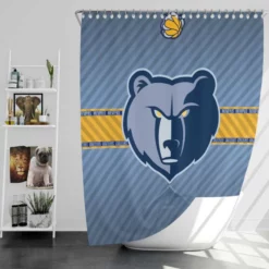 Memphis Grizzlies American Professional Basketball Team Shower Curtain