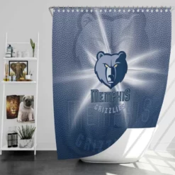 Memphis Grizzlies Excellent NBA Basketball Club Shower Curtain