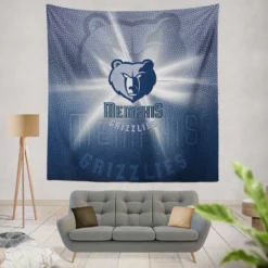 Memphis Grizzlies Excellent NBA Basketball Club Tapestry
