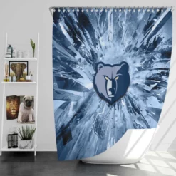 Memphis Grizzlies Top Ranked NBA Basketball Club Shower Curtain