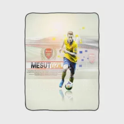 Mesut Ozil Celebrated Arsenal Football Player Fleece Blanket 1