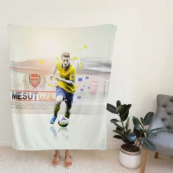 Mesut Ozil Celebrated Arsenal Football Player Fleece Blanket