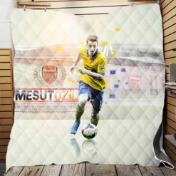 Mesut Ozil Celebrated Arsenal Football Player Quilt Blanket