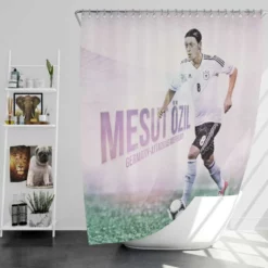 Mesut Ozil Confederations Cup Football Player Shower Curtain