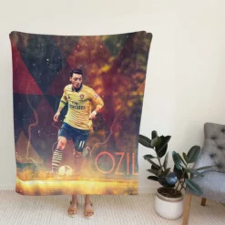 Mesut Ozil Enthusiastic FA Cup Sports Player Fleece Blanket