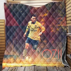 Mesut Ozil Enthusiastic FA Cup Sports Player Quilt Blanket