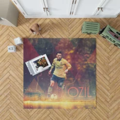 Mesut Ozil Enthusiastic FA Cup Sports Player Rug