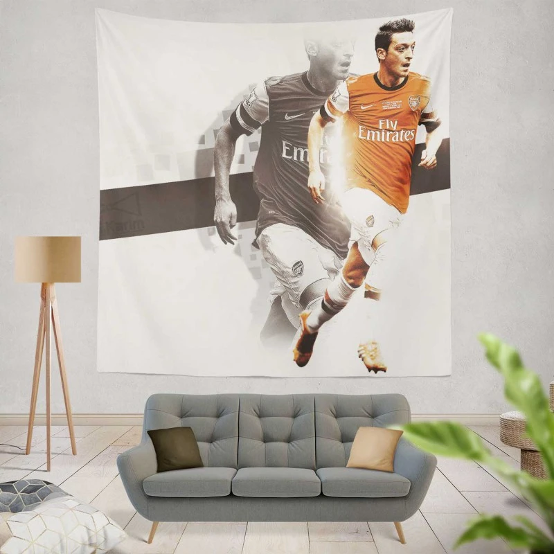 Mesut Ozil Fastidious Soccer Player Tapestry