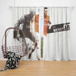 Mesut Ozil Fastidious Soccer Player Window Curtain