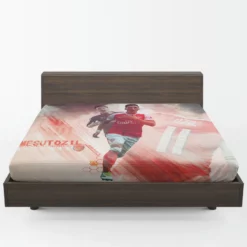 Mesut Ozil Focused Football Player Fitted Sheet 1