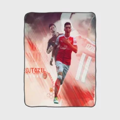 Mesut Ozil Focused Football Player Fleece Blanket 1