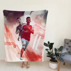 Mesut Ozil Focused Football Player Fleece Blanket