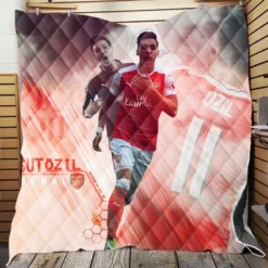 Mesut Ozil Focused Football Player Quilt Blanket