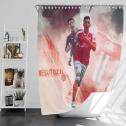 Mesut Ozil Focused Football Player Shower Curtain