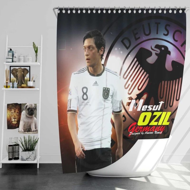 Mesut Ozil Professional Football Player Shower Curtain