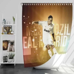 Mesut Ozil Spanish Real Madrid Footballer Shower Curtain