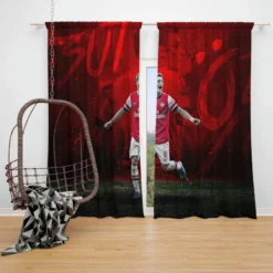 Mesut Ozil Sports Player Window Curtain